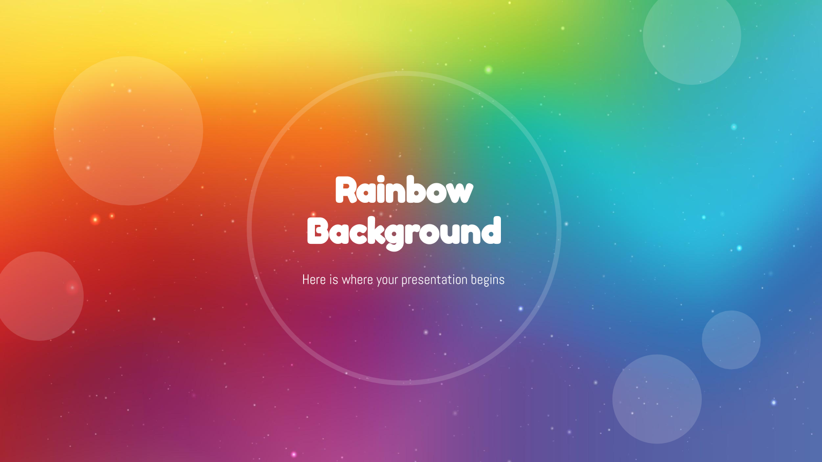彩虹背景PowerPoint模板